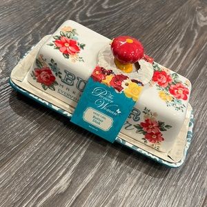 Pioneer Woman Vintage Floral Butter Dish